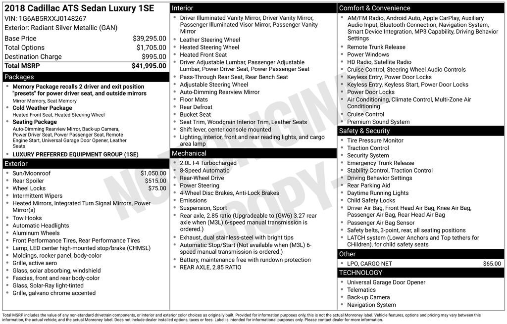 Used 2018 Cadillac ATS Luxury image 28