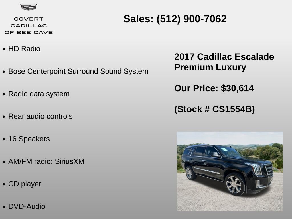 Used 2017 Cadillac Escalade Premium Luxury RWD image 30
