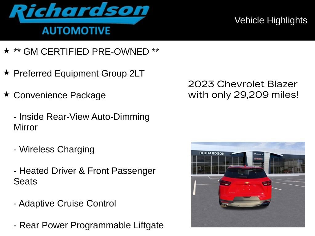 Certified 2023 Chevrolet Blazer LT w/ Convenience Package image 11