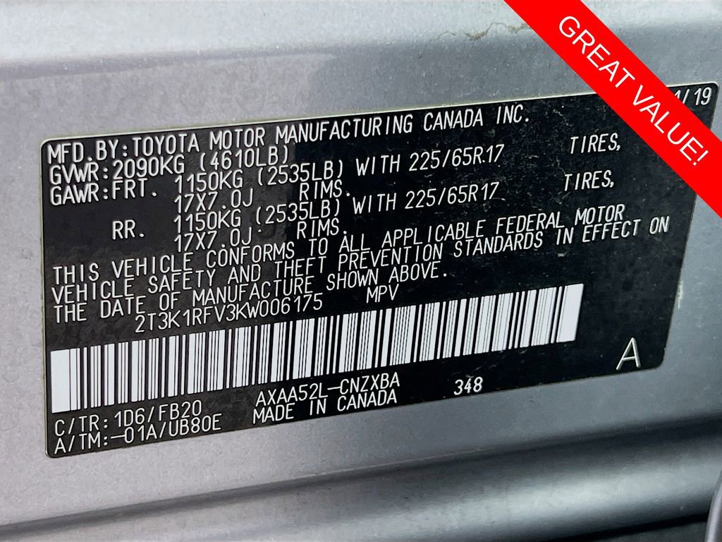 Used 2019 Toyota RAV4 LE w/ All Weather Liner Package image 28