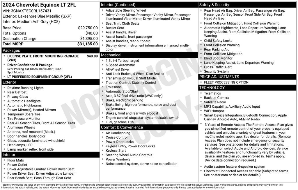 Used 2024 Chevrolet Equinox LT AWD/4WD image 5
