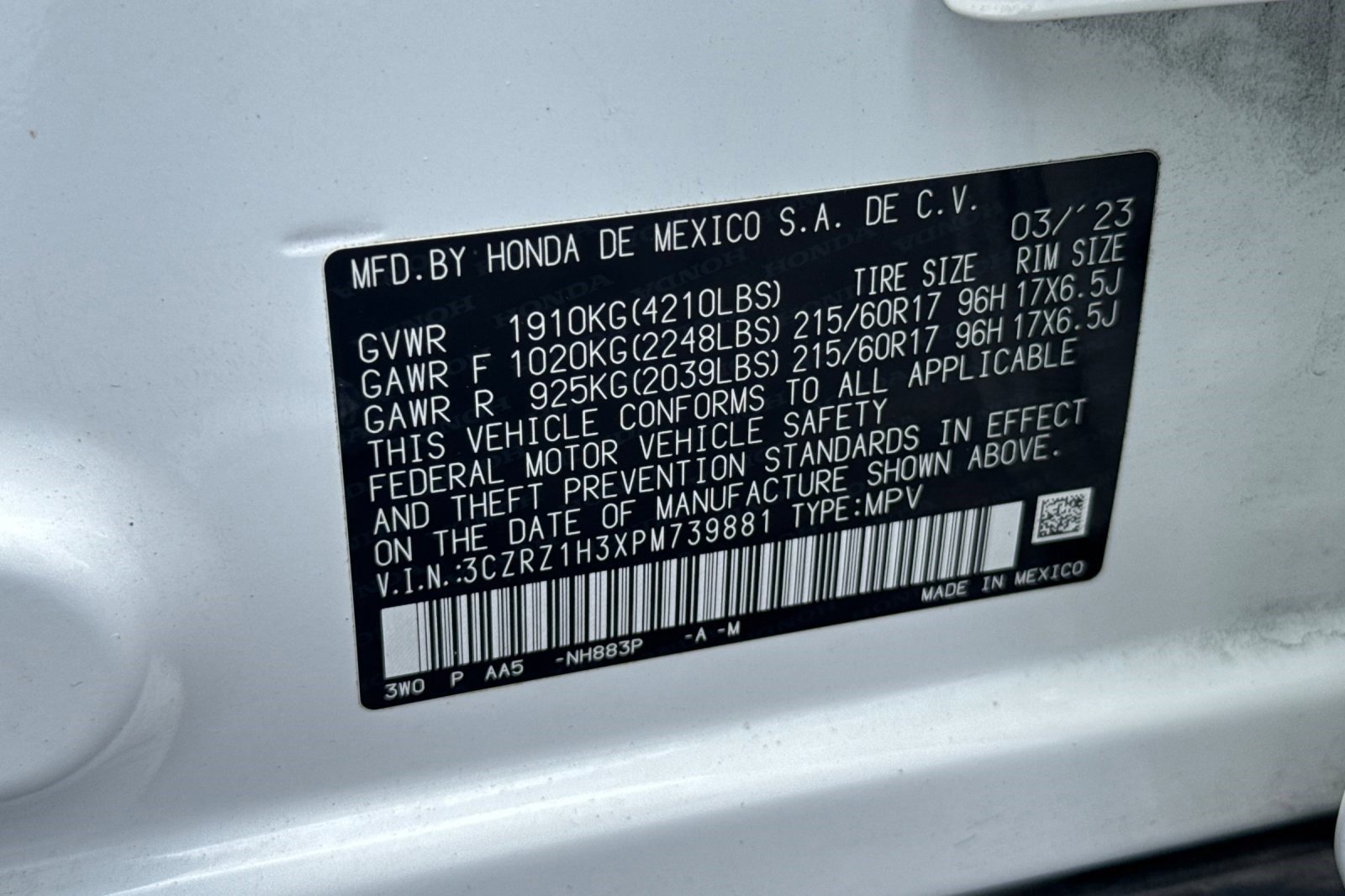 Used 2023 Honda HR-V LX image 19
