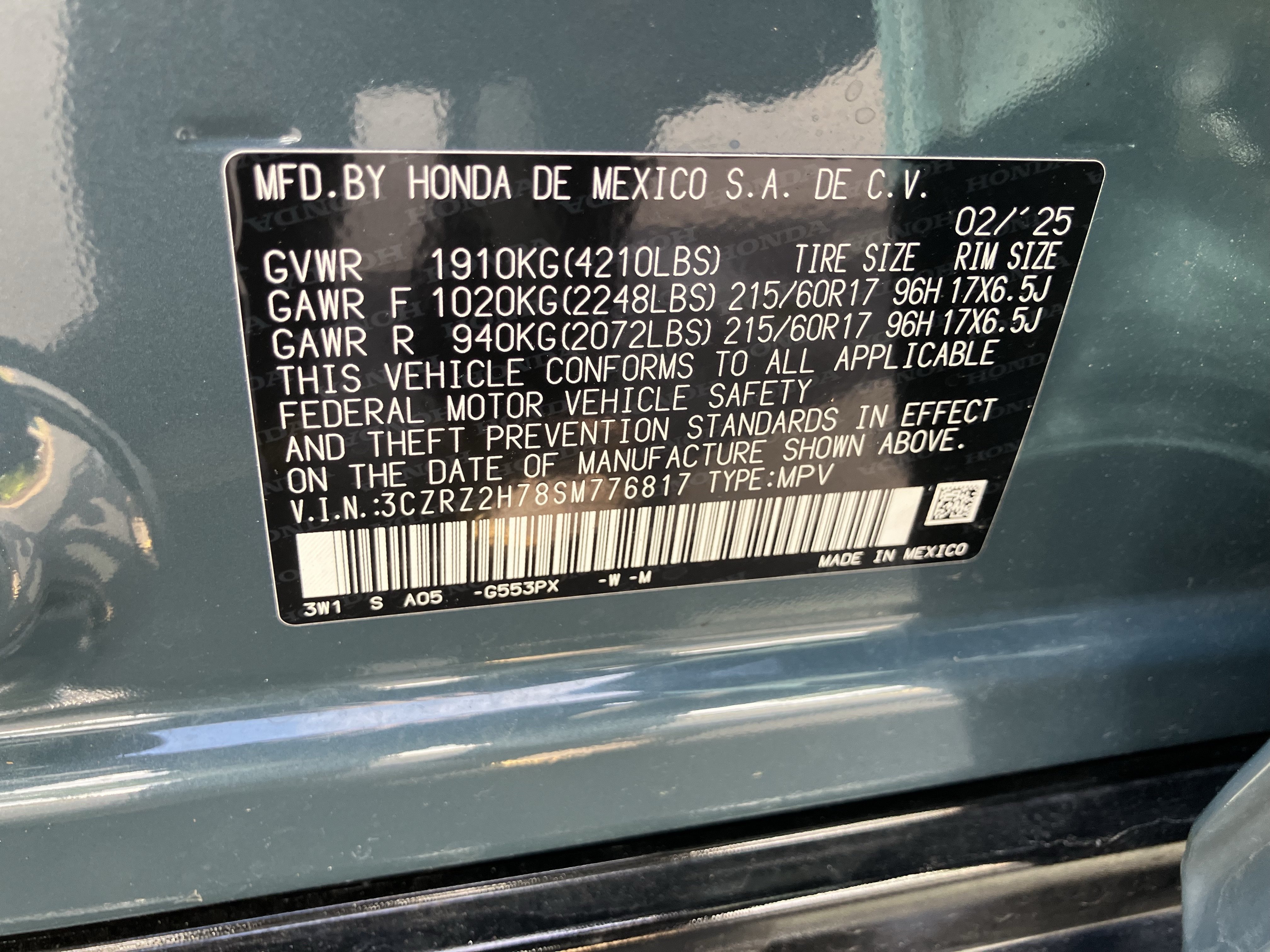 Used 2025 Honda HR-V EX-L image 36