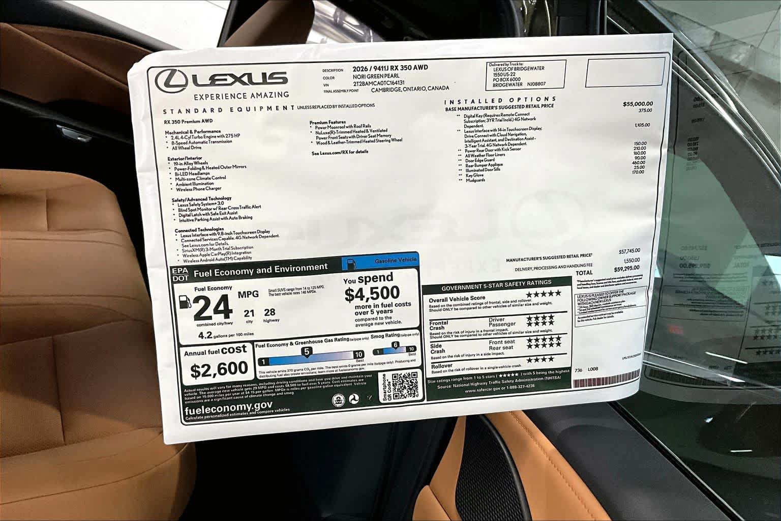 New 2026 Lexus RX 350 Premium AWD/4WD image 14