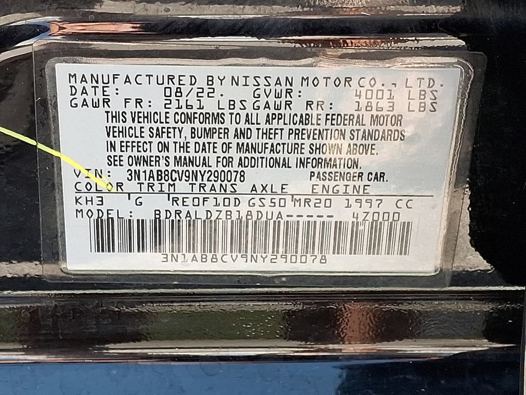 Used 2022 Nissan Sentra SV w/ Trunk Package FWD image 26