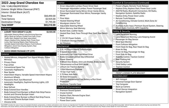 Used 2023 Jeep Grand Cherokee 4WD 4xe w/ Luxury Tech Group II image 28