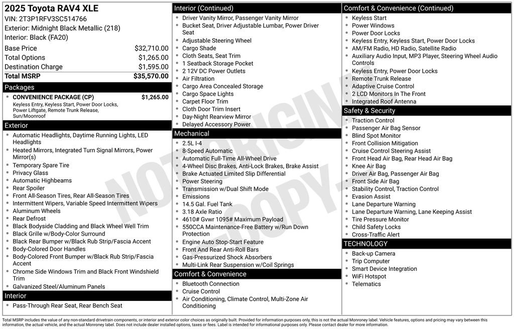 Used 2025 Toyota RAV4 XLE w/ Convenience Package image 22