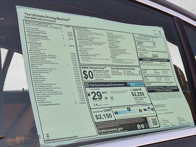 New 2026 BMW 330i xDrive Sedan w/ Premium Package AWD/4WD image 18