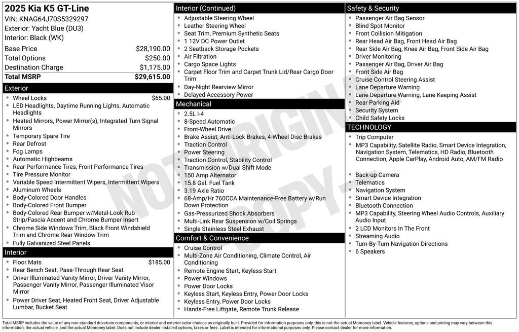 Used 2025 Kia K5 GT-Line FWD image 4