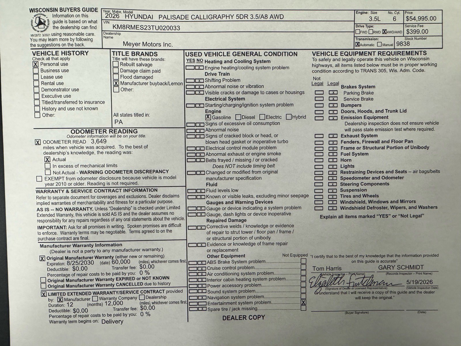 Used 2026 Hyundai Palisade Calligraphy AWD/4WD image 30
