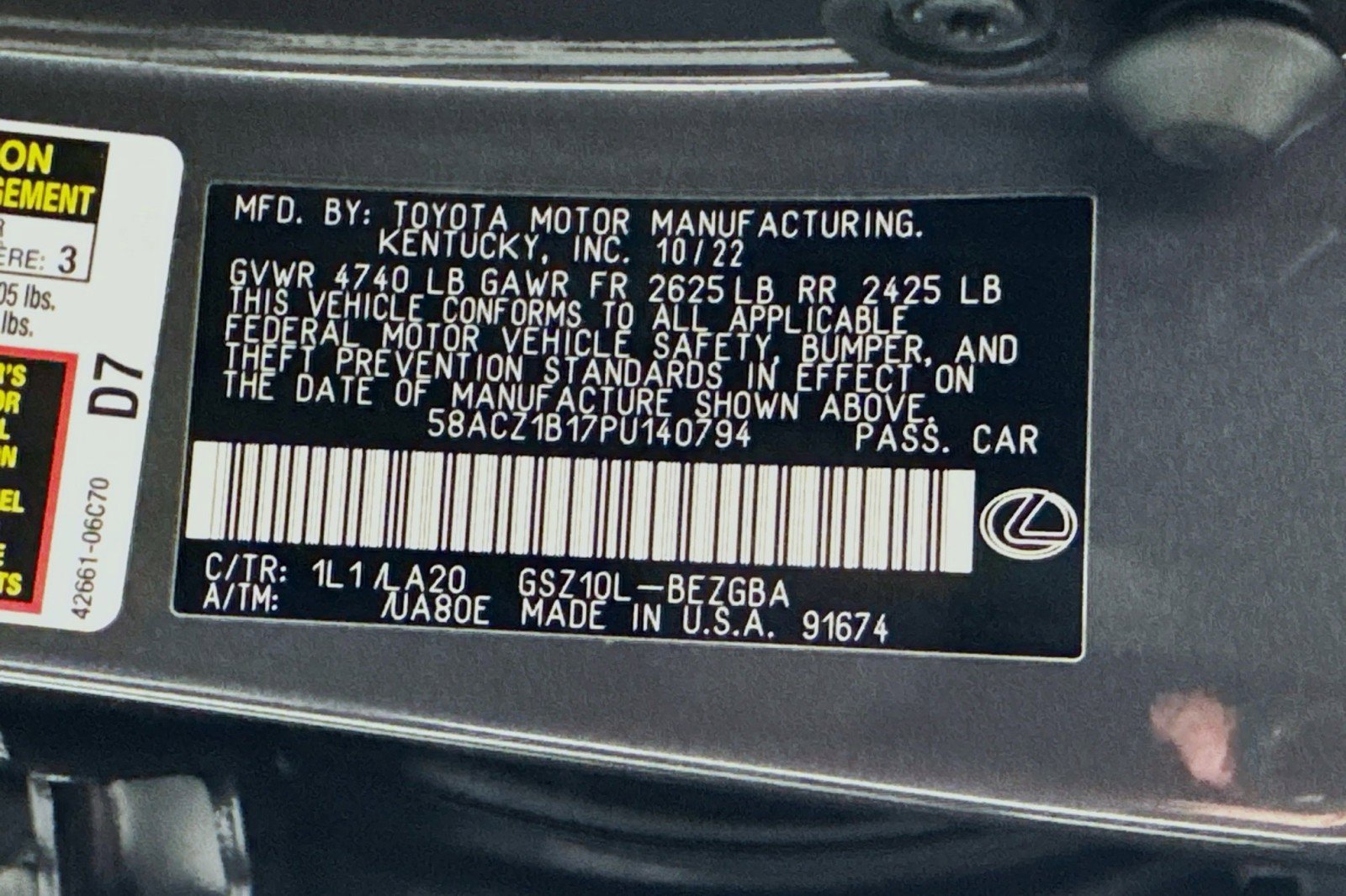 Used 2023 Lexus ES 350 image 24