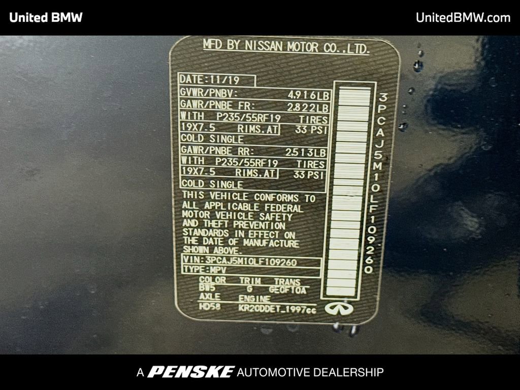 Used 2020 INFINITI QX50 Luxe FWD image 14