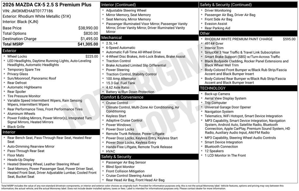 New 2026 MAZDA CX-5 2.5 S w/ Premium Plus Package AWD/4WD image 2