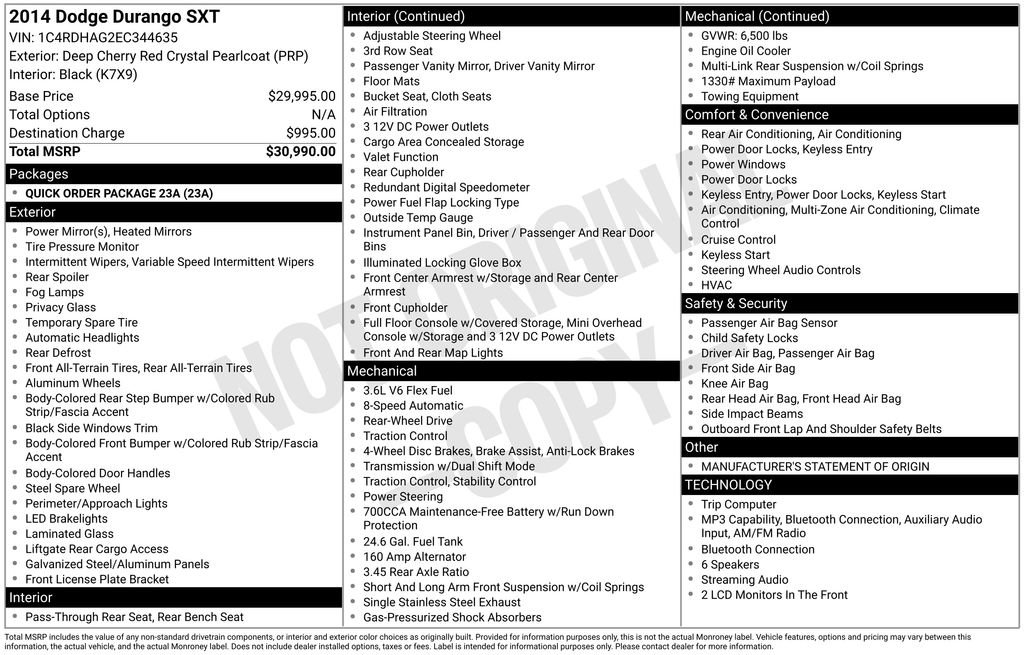 Used 2014 Dodge Durango SXT RWD image 2