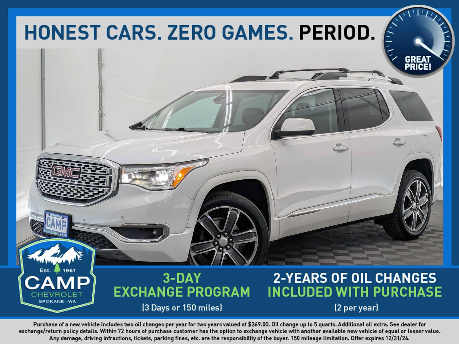 Used 2017 GMC Acadia Denali w/ Technology Package