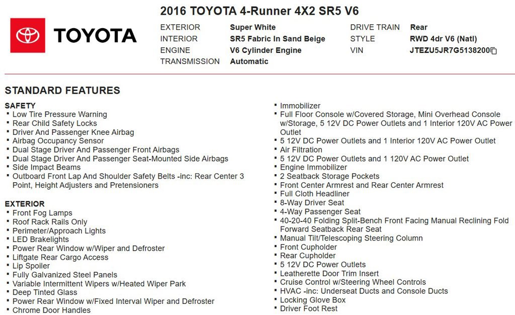Used 2016 Toyota 4Runner SR5 RWD image 17