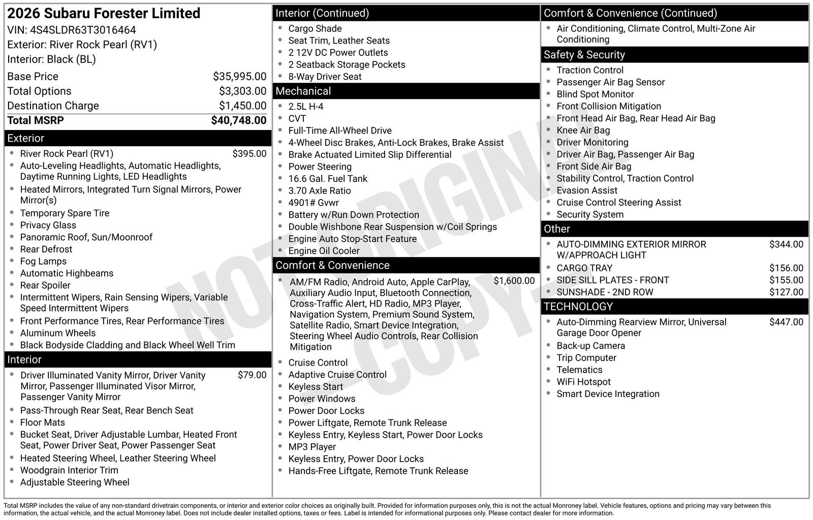 Certified 2026 Subaru Forester Limited AWD/4WD image 33