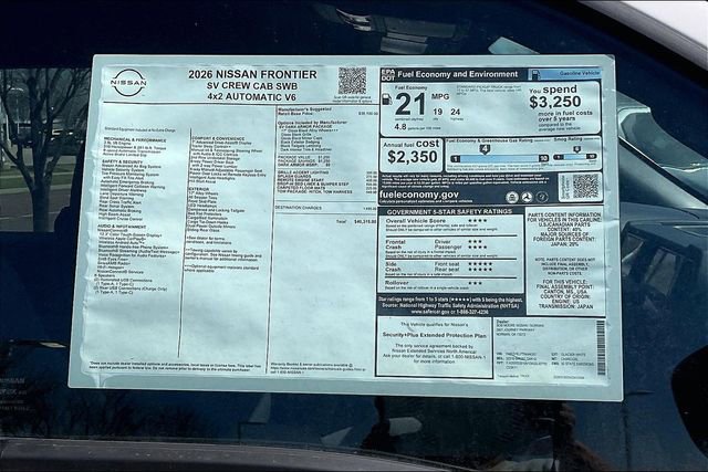 New 2026 Nissan Frontier SV w/ Tow Package image 12