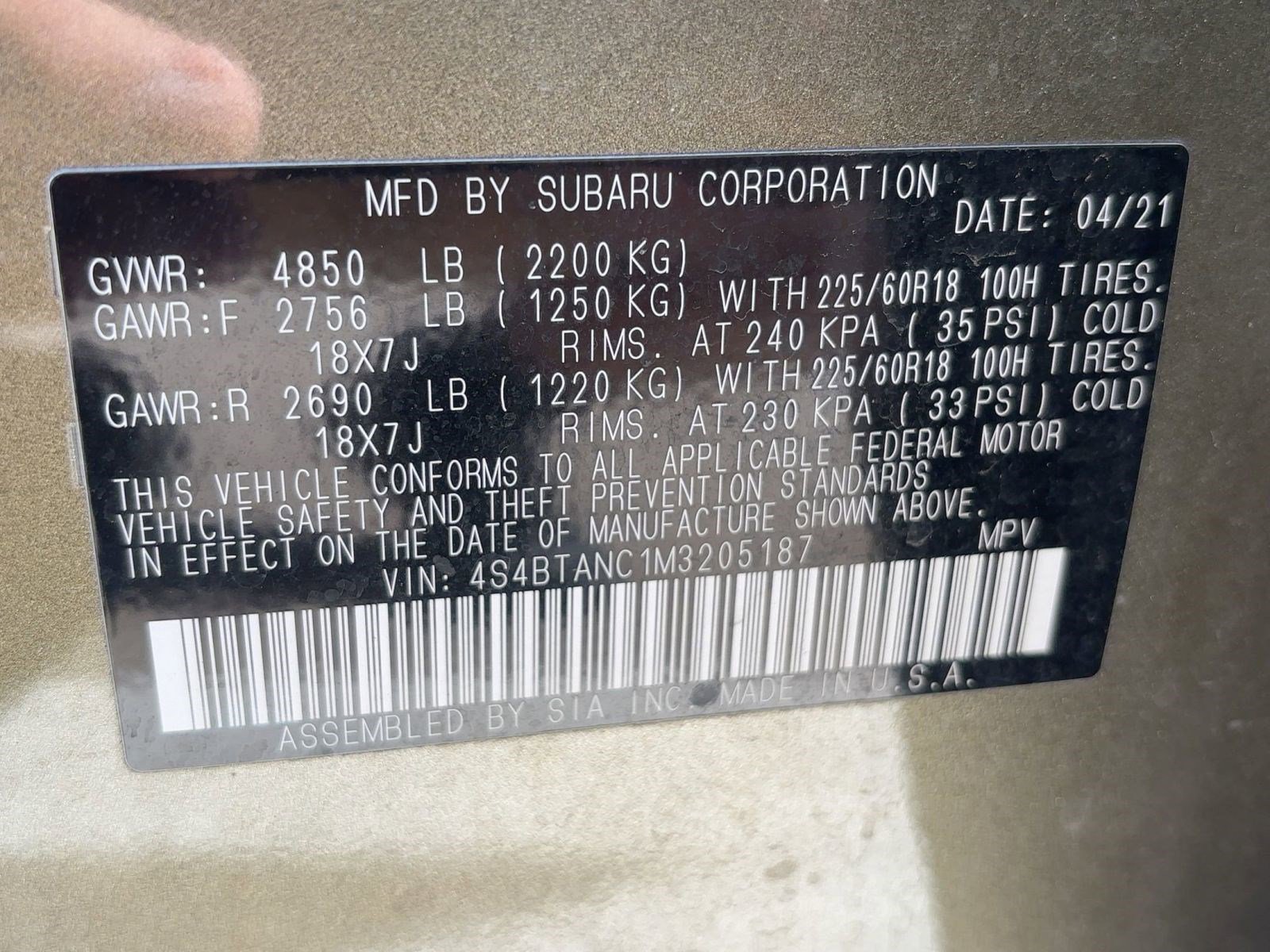 Used 2021 Subaru Outback Limited image 21