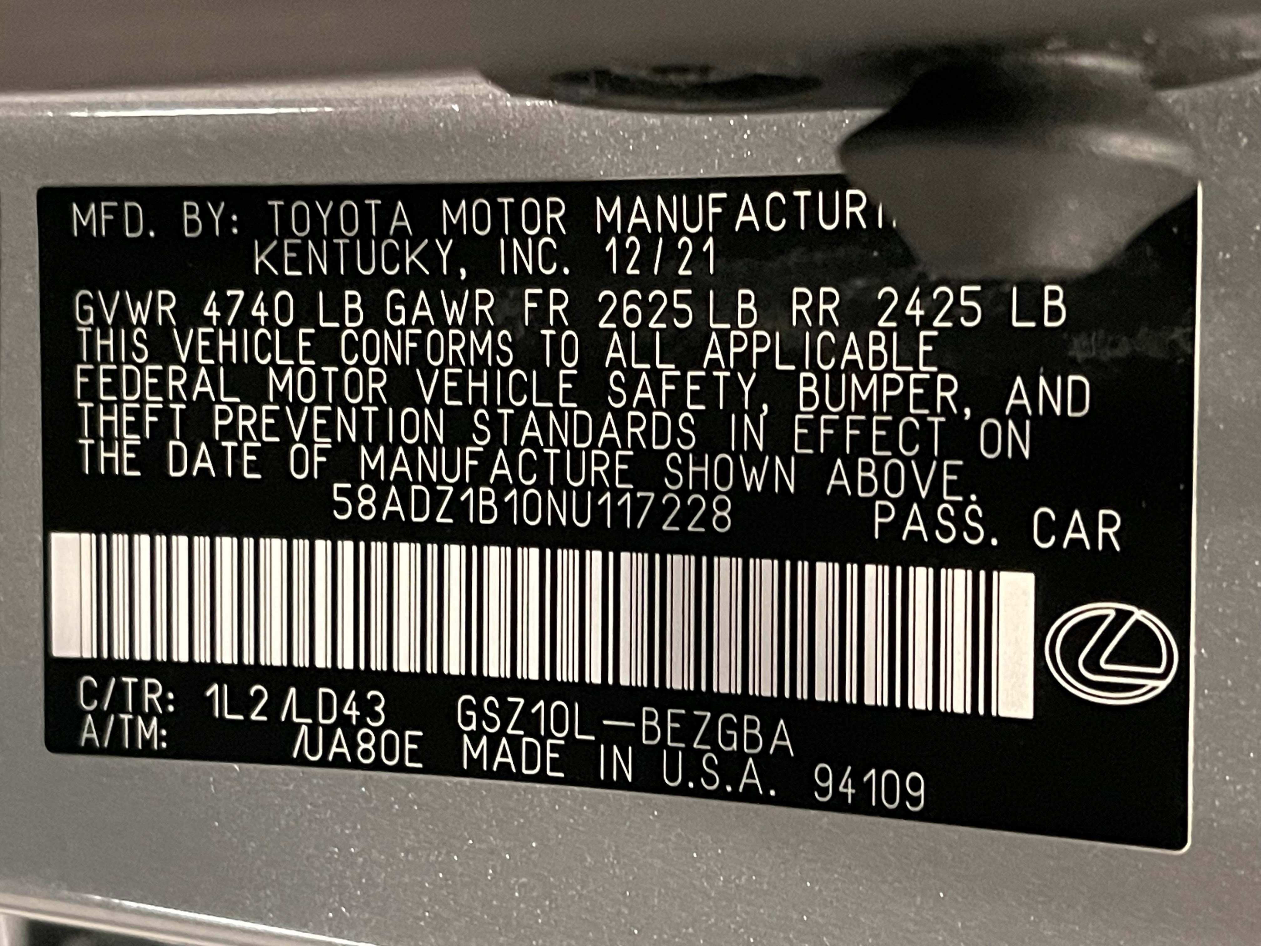 Used 2022 Lexus ES 350 w/ Premium Package image 25