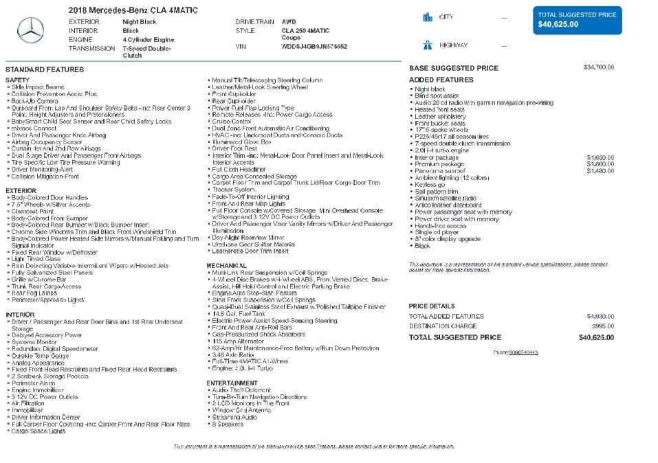 Used 2018 Mercedes-Benz CLA 250 4MATIC image 11