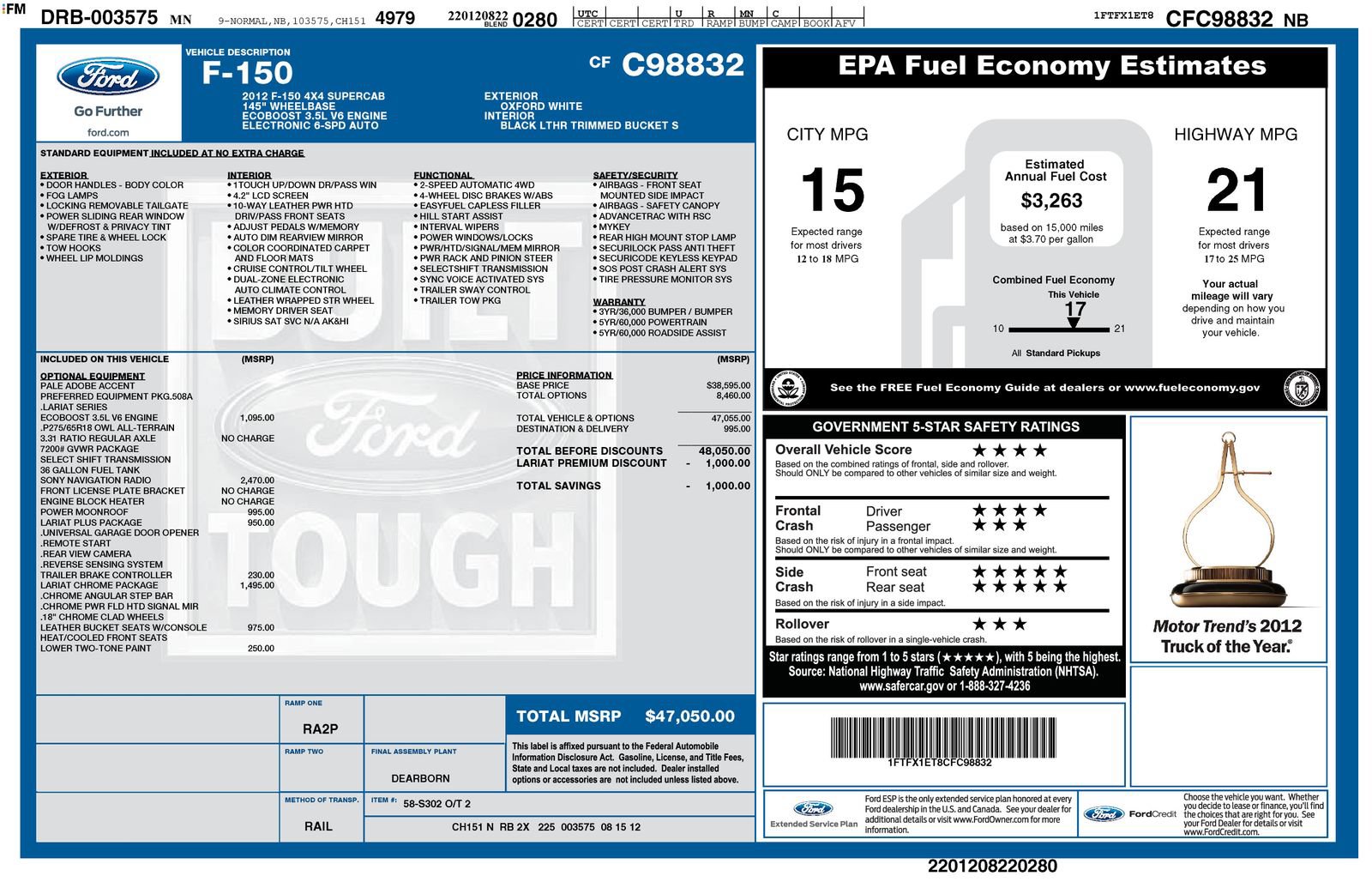 Used 2012 Ford F150 Lariat w/ Lariat Chrome Pkg AWD/4WD image 2