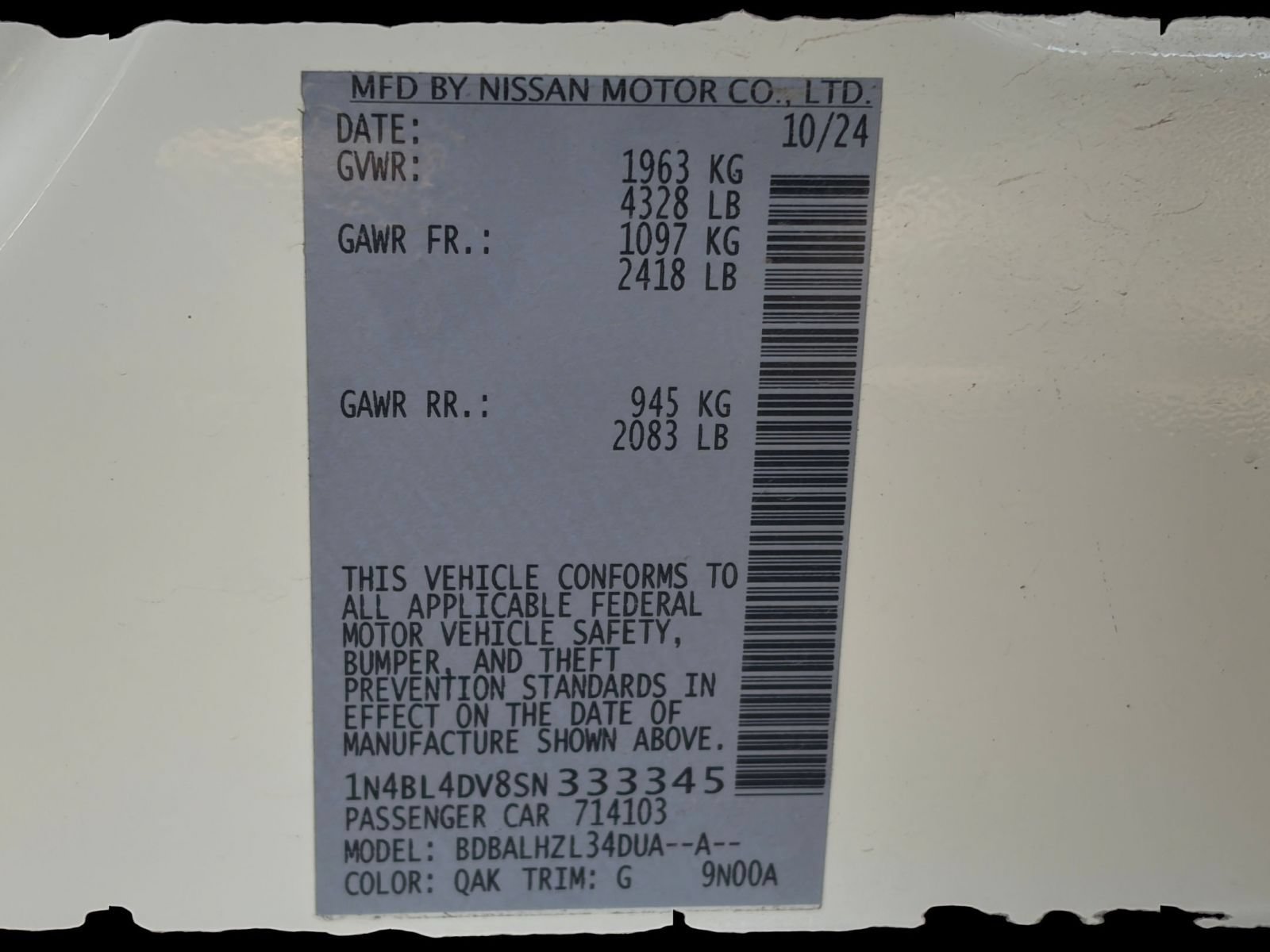 Used 2025 Nissan Altima 2.5 SV FWD image 24