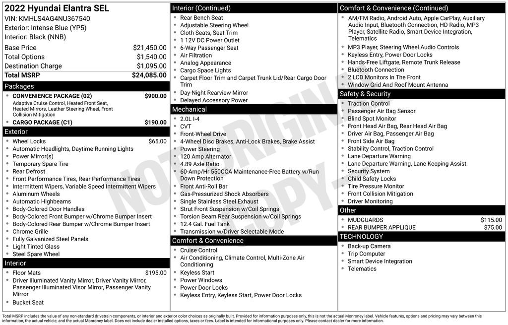 Used 2022 Hyundai Elantra SEL w/ Convenience Package image 35