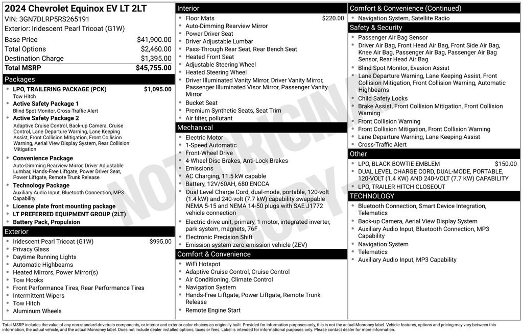 Used 2024 Chevrolet Equinox EV LT w/ LPO, Trailering Package image 6