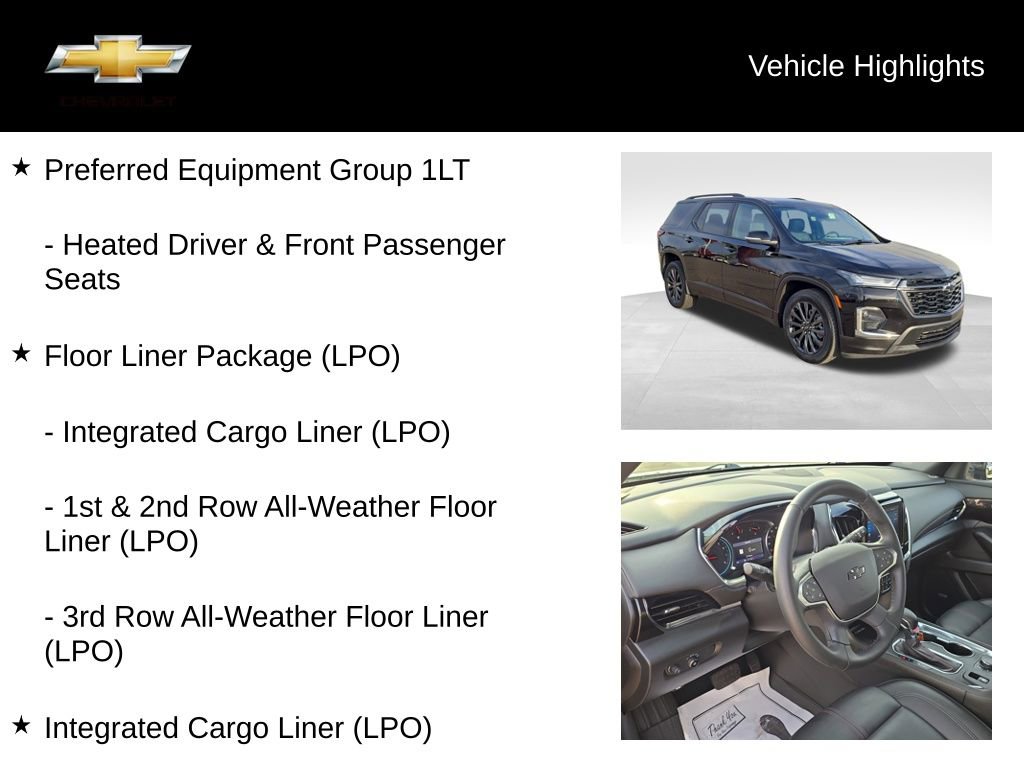 Certified 2023 Chevrolet Traverse RS w/ LPO, Floor Liner Package image 19