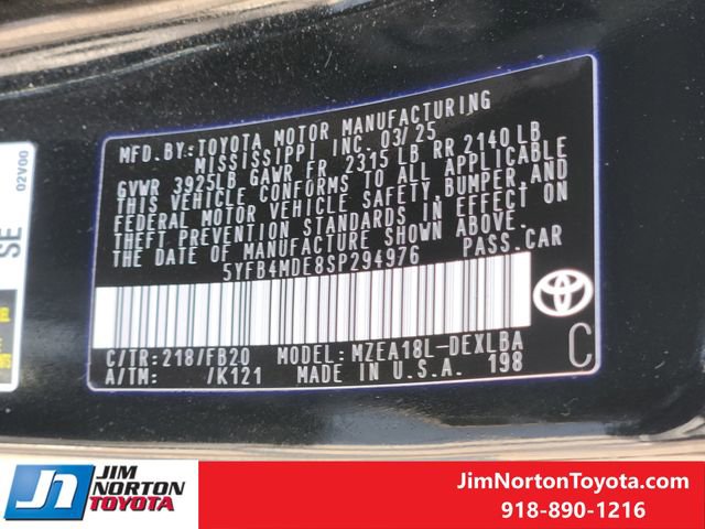 Used 2025 Toyota Corolla LE w/ LE Premium Package image 33