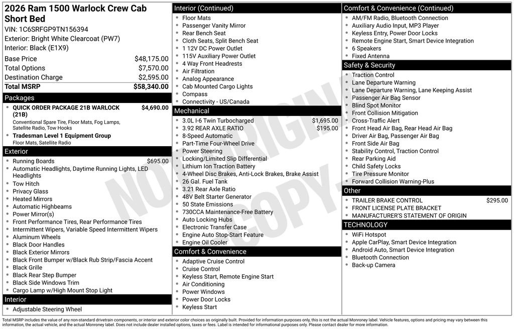 New 2026 RAM 1500 Classic Warlock image 6
