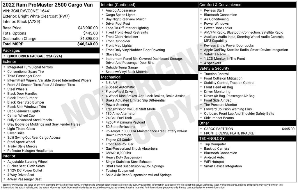 Used 2022 RAM ProMaster 2500 FWD image 9