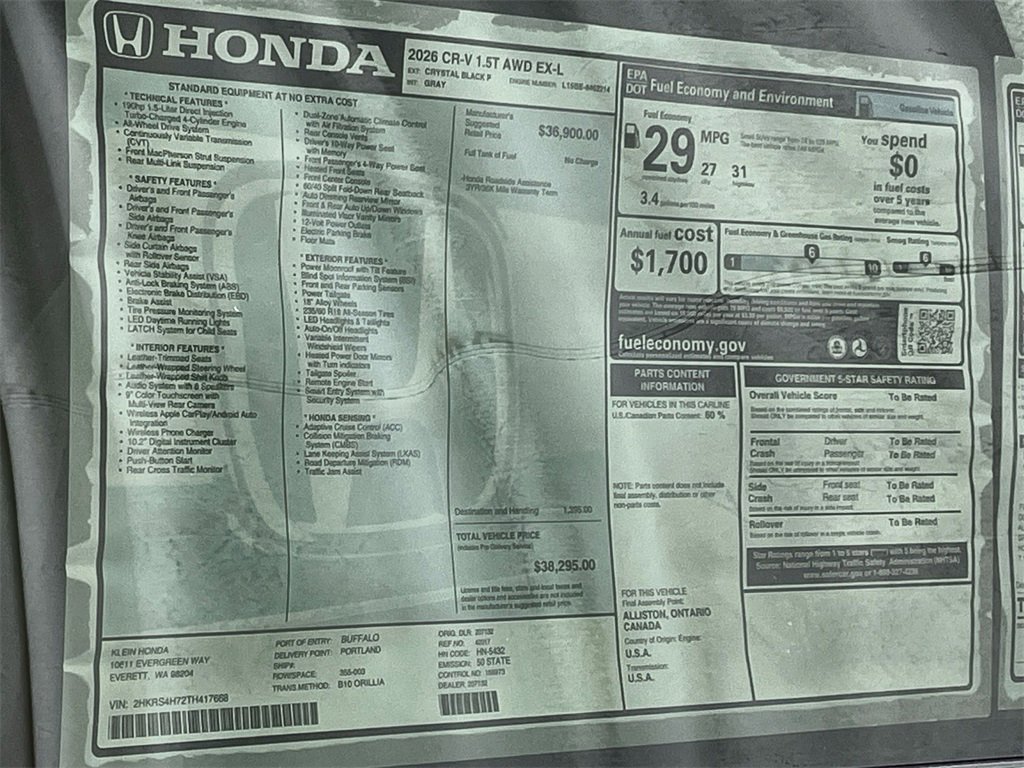 New 2026 Honda CR-V EX-L image 33