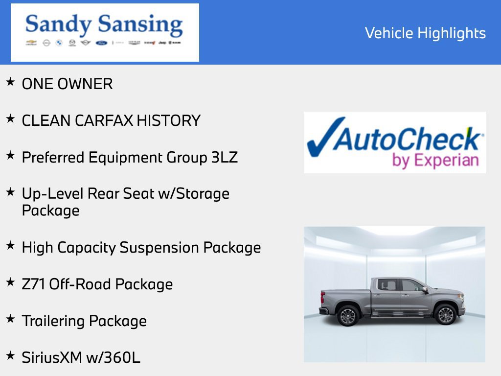 Used 2023 Chevrolet Silverado 1500 High Country w/ Z71 Off-Road Package AWD/4WD image 7