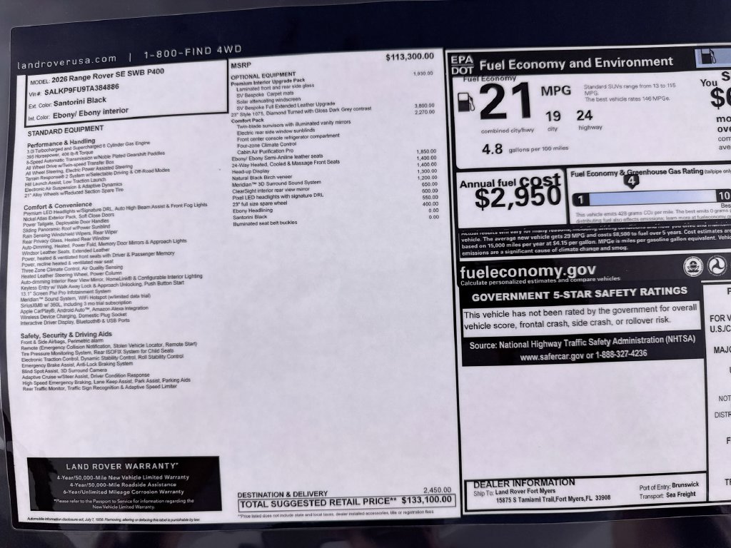 New 2026 Land Rover Range Rover SE AWD/4WD image 24