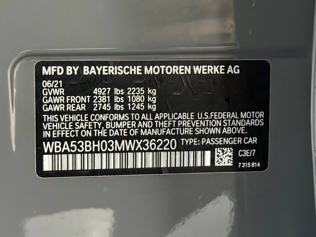 Used 2021 BMW 530i w/ Executive Package RWD image 28