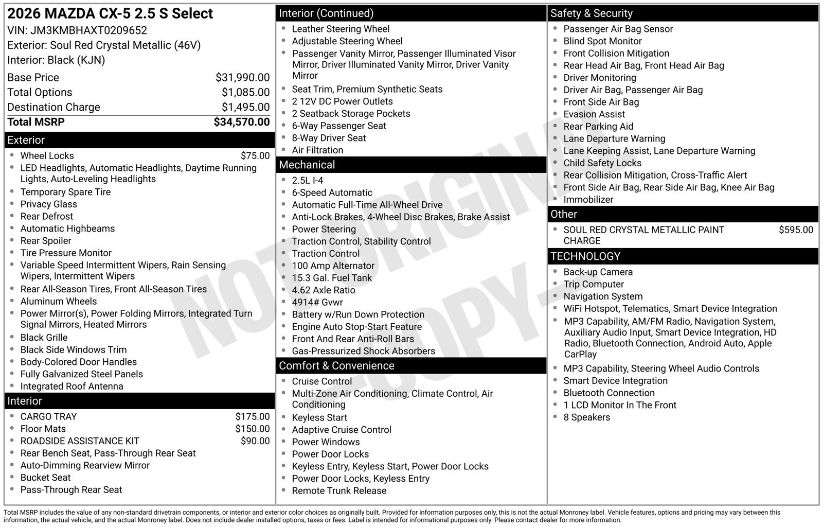 New 2026 MAZDA CX-5 Select AWD/4WD image 22