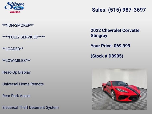 Used 2022 Chevrolet Corvette Stingray Preferred Cpe w/ 2LT image 22