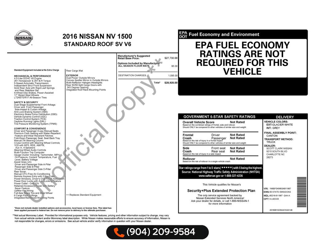 Used 2016 Nissan NV 1500 SV image 29