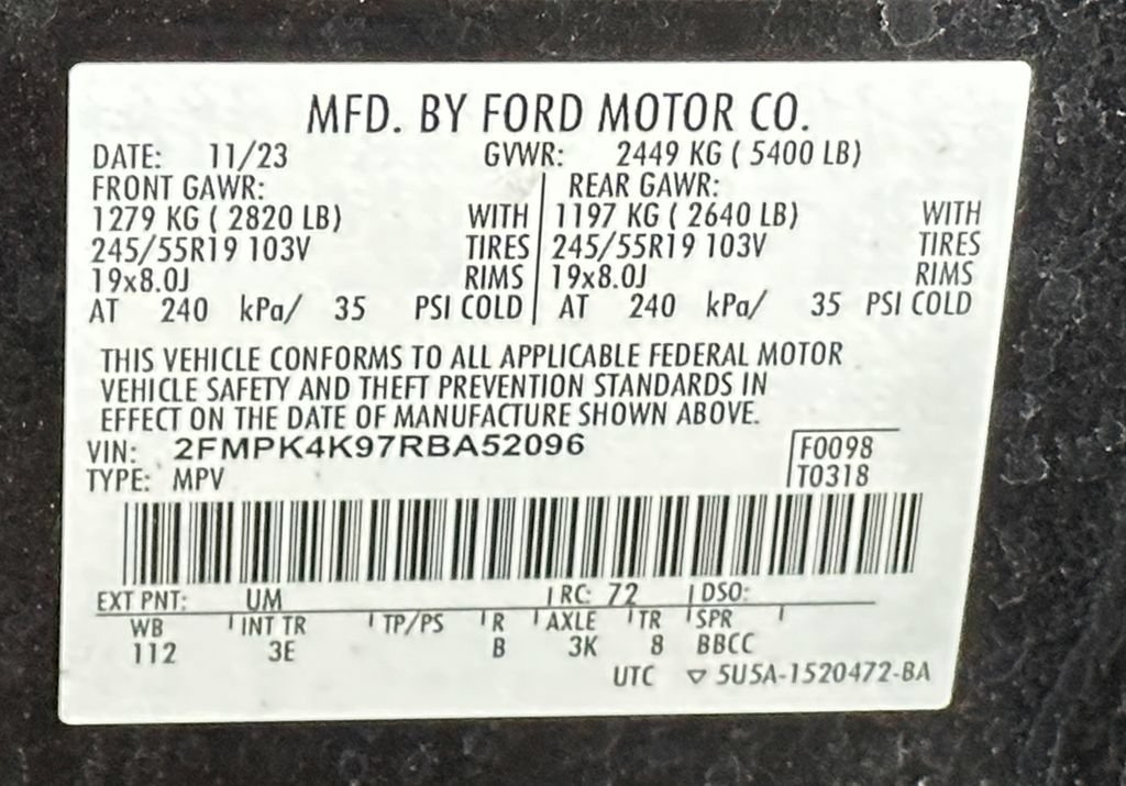 Certified 2024 Ford Edge Titanium AWD/4WD image 53