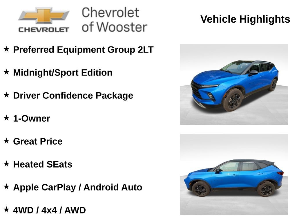 Used 2024 Chevrolet Blazer LT w/ Midnight/Sport Edition AWD/4WD image 2