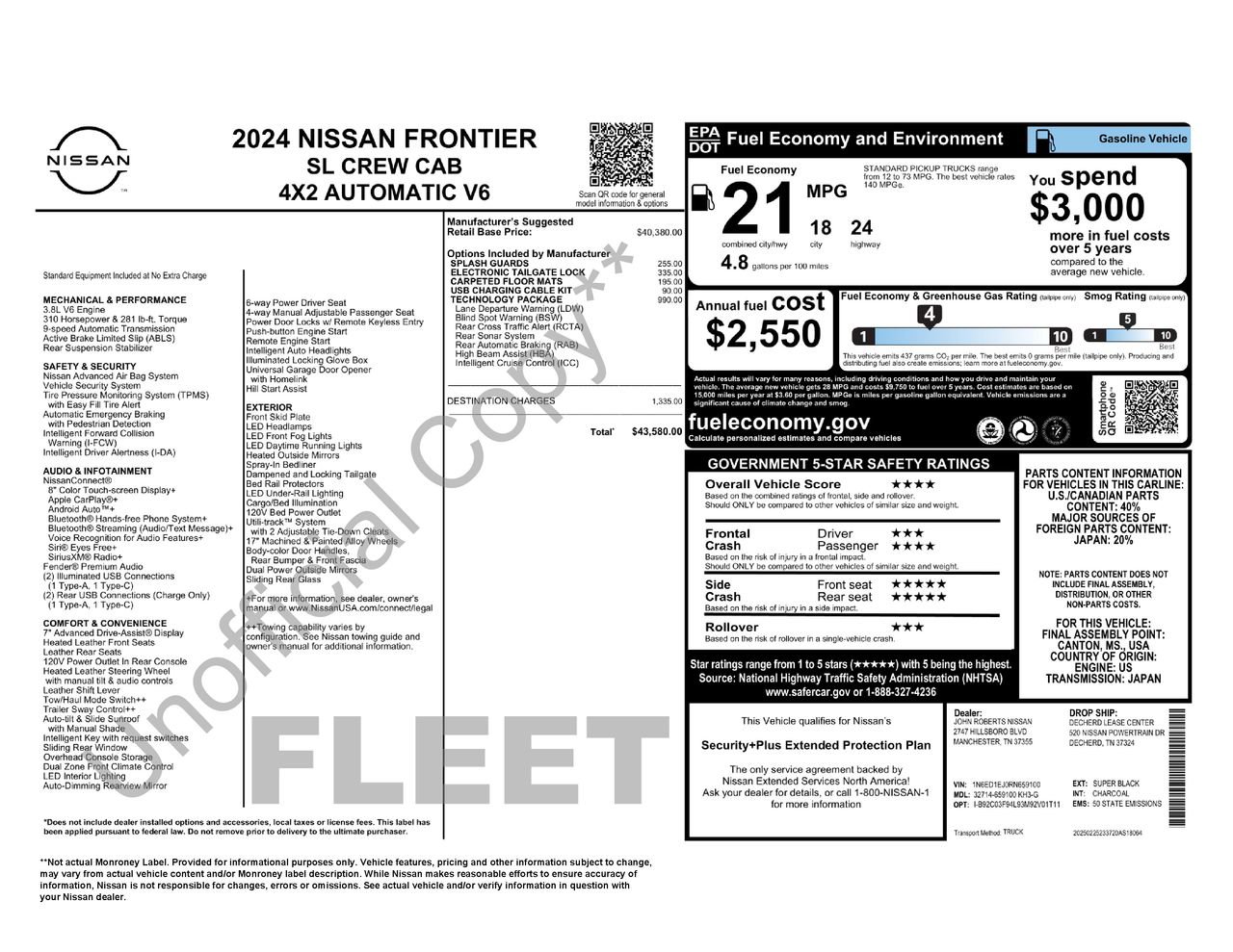 Certified 2024 Nissan Frontier SL w/ Technology Package image 36