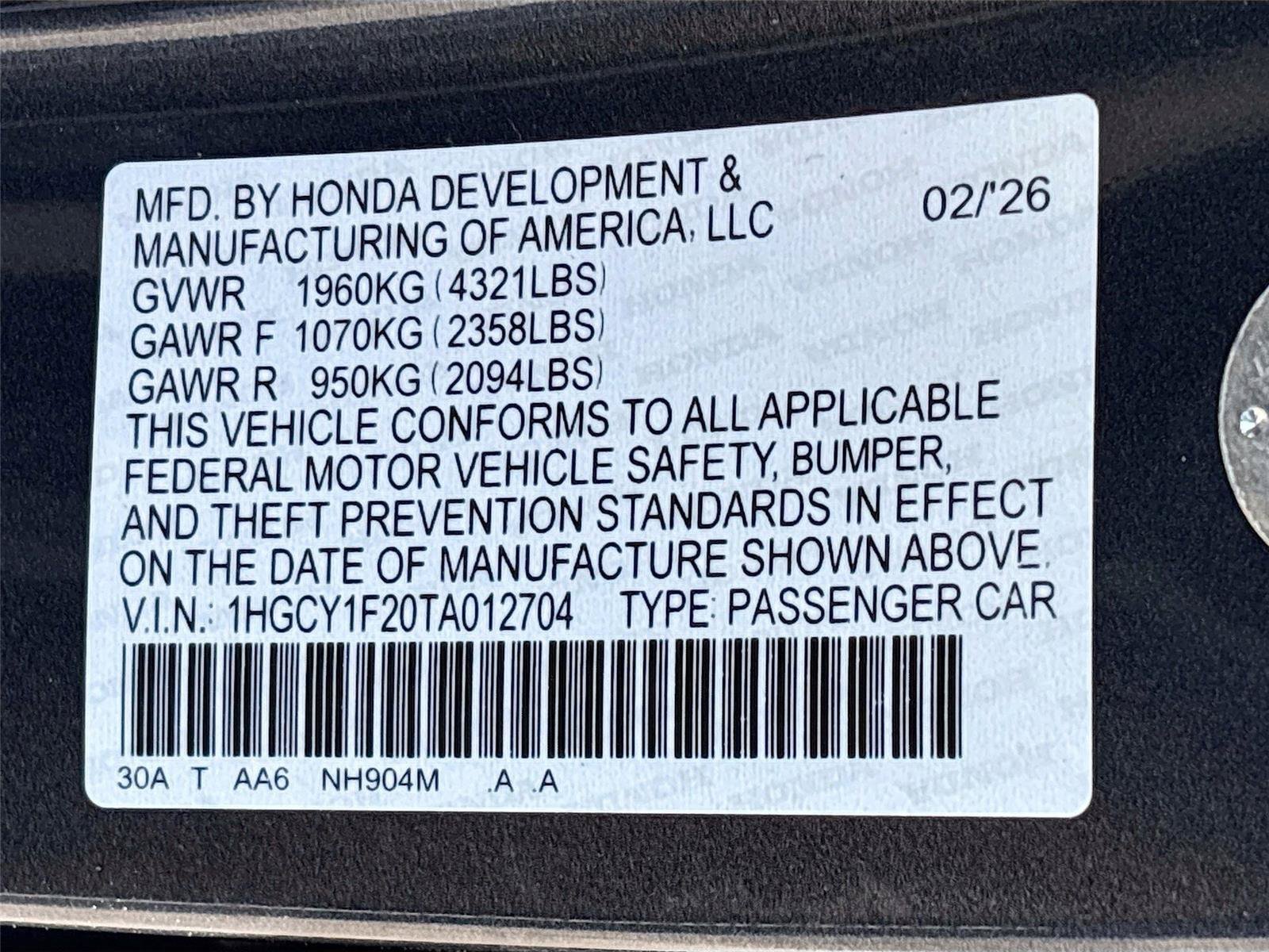 Certified 2026 Honda Accord LX image 34