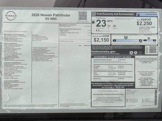 New 2026 Nissan Pathfinder SV AWD/4WD image 47