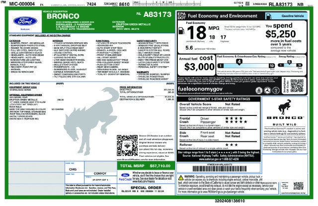 Used 2024 Ford Bronco Everglades AWD/4WD image 5