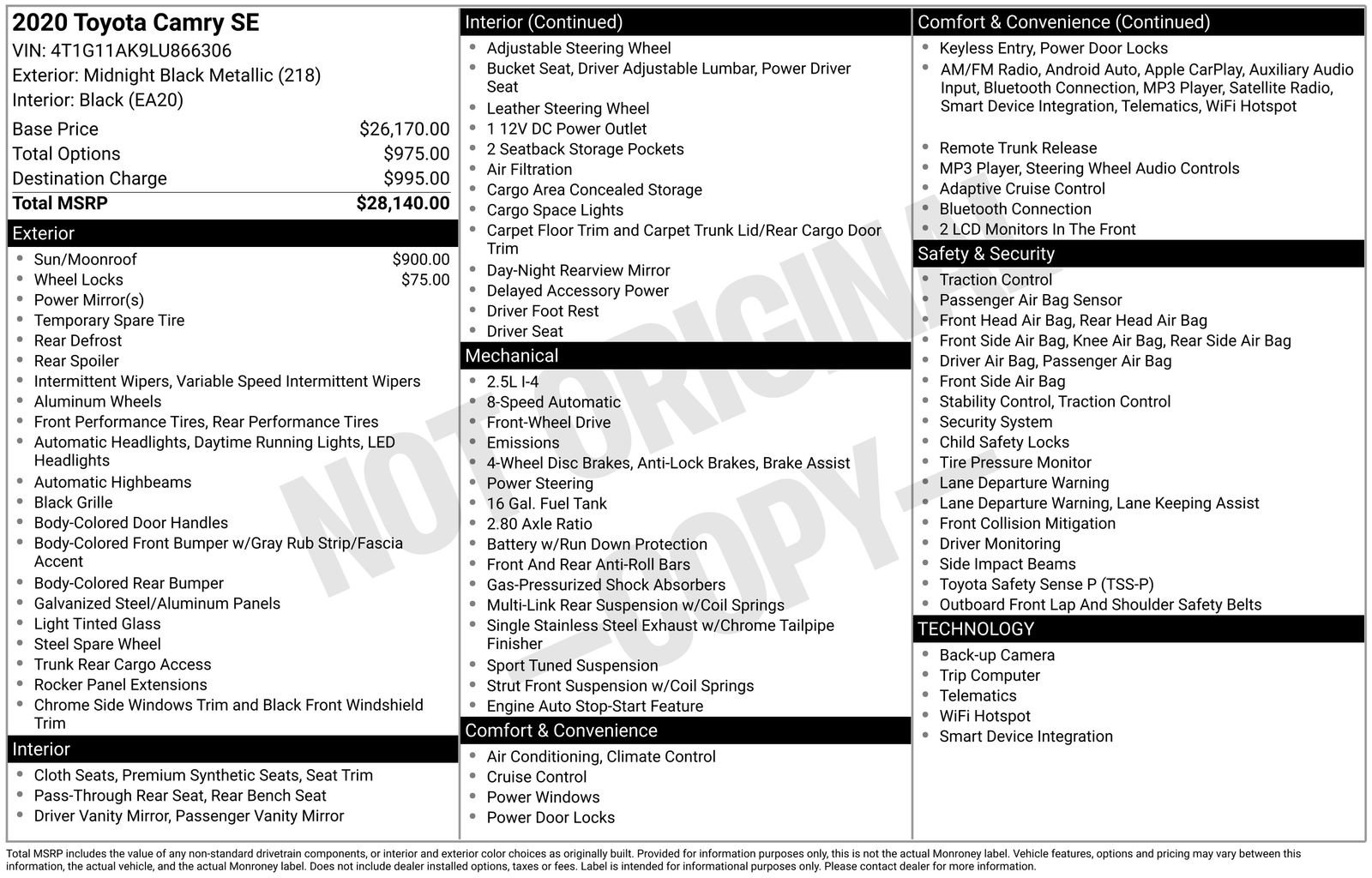 Used 2020 Toyota Camry SE image 33