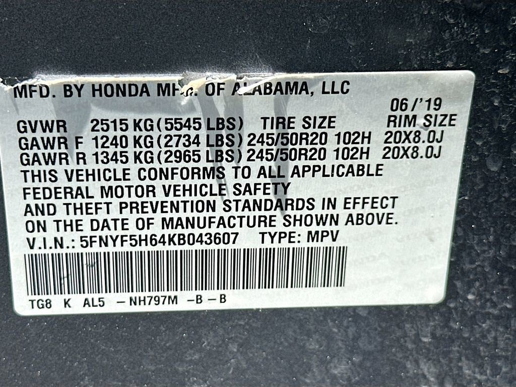 Used 2019 Honda Pilot Touring image 34