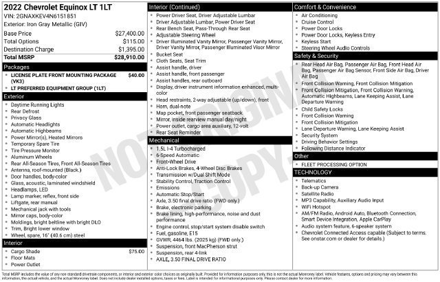 Used 2022 Chevrolet Equinox LT FWD image 2