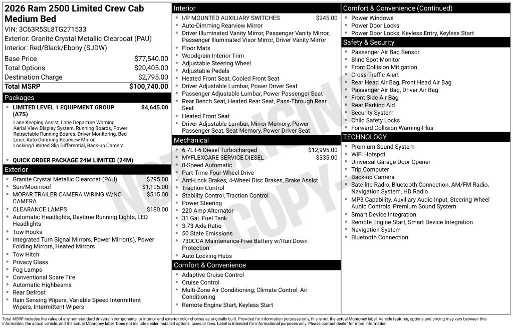New 2026 RAM 2500 Limited AWD/4WD image 3